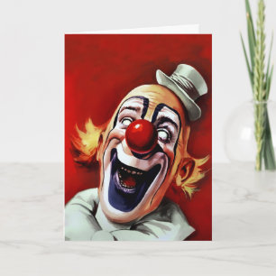Gruseliger Clown-Geburtstagskarte Feiertagskarte