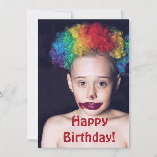 Gruseliger Clown-Kinder-Geburtstagskarte Dankeskarte