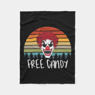 Gruseliger Clown Vintage Retro Gruseliger Böser Ho Fleecedecke