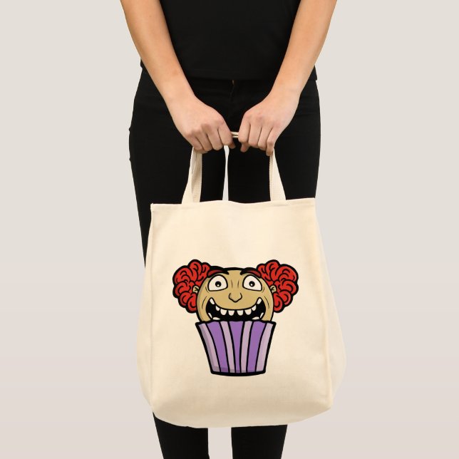 Gruseliger Cupcake-Clown Tragetasche (Vorderseite (Produkt))