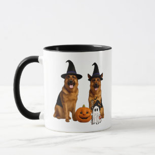 Gruseliger Deutscher-Schäferhund-Halloween-Becher Tasse
