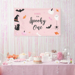 Gruseliger Ein Halloween 1. Geburtstag Mädchen Gei Banner