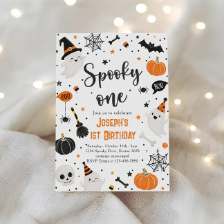 Gruseliger Erster Halloween Geburtstag Einladung
