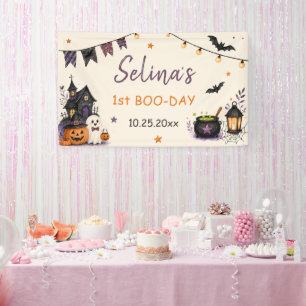 Gruseliger Erster Halloween Geburtstag Mädchen Gei Banner