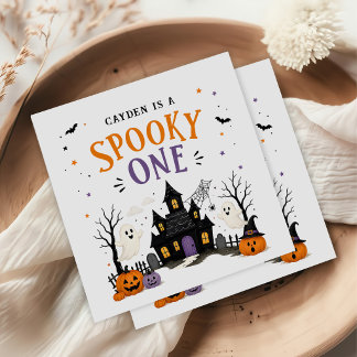 Gruseliger Erster Halloween Geburtstag Serviette