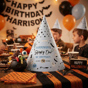 Gruseliger Erster! Jungen Halloween 1. Geburtstag Partyhütchen