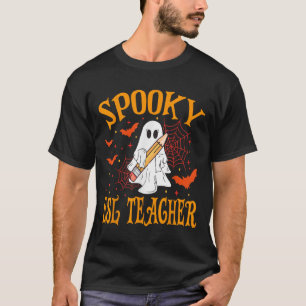 Gruseliger ESL-Lehrer-Geist Lustiger Halloween-Sch T-Shirt