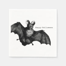 Gruseliger fliegender Vintage-Fledermaus-Halloween