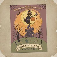 Gruseliger Friedhof - Halloween Szene
