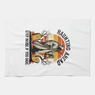 Gruseliger Friedhof-Shirt mit unheimlichem Sonnenu Geschirrtuch