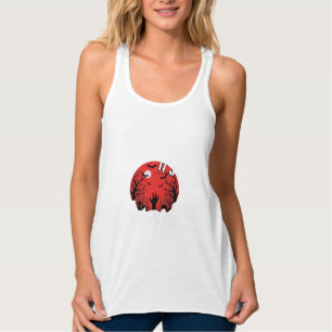 Gruseliger Friedhof Vektor Halloween Nacht Tank Top