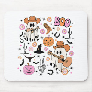Gruseliger Geist Cowboy Süß Halloween Boo Western  Mousepad