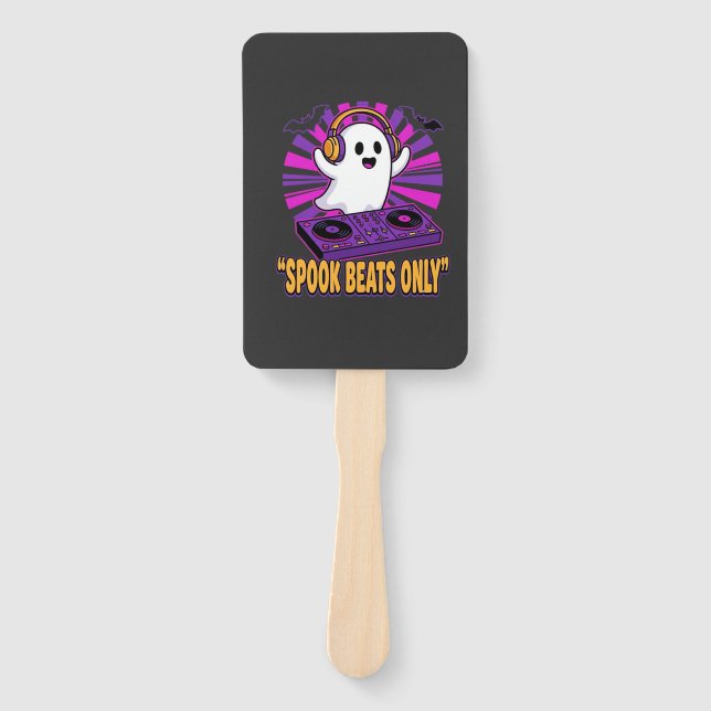 Gruseliger Geist DJ Halloween-Beats-Design_1 Fächer (Vorderseite)