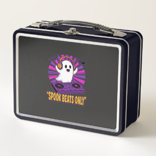 Gruseliger Geist DJ Halloween-Beats-Design_1 Metall Brotdose