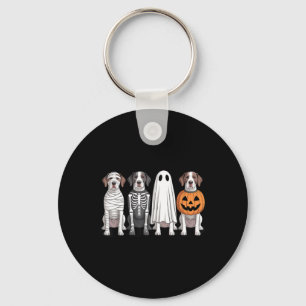 Gruseliger Geist Englisch Pointer Kürbis Halloween Schlüsselanhänger