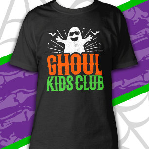 Gruseliger Geist Ghoul Kids Club Lustiger Hallowee T-Shirt