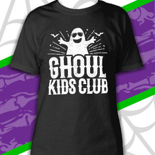 Gruseliger Geist Ghoul Kinderclub Lustiger Hallowe T-Shirt