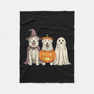 Gruseliger Geist Great Pyrenees Kürbis Halloween H Fleecedecke