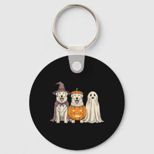Gruseliger Geist Great Pyrenees Kürbis Halloween H Schlüsselanhänger