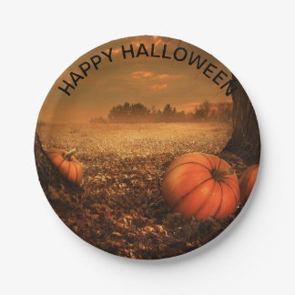 Gruseliger Geist Gruseliger Kürbis Halloween-Papie Pappteller