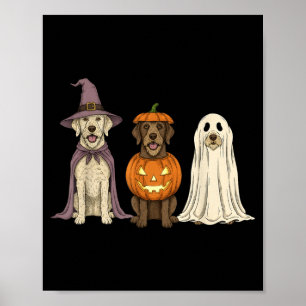 Gruseliger Geist Italienischer Spinone Kürbis Hall Poster