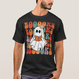Gruseliger Geist liest Buch Lustiges Halloween T-Shirt