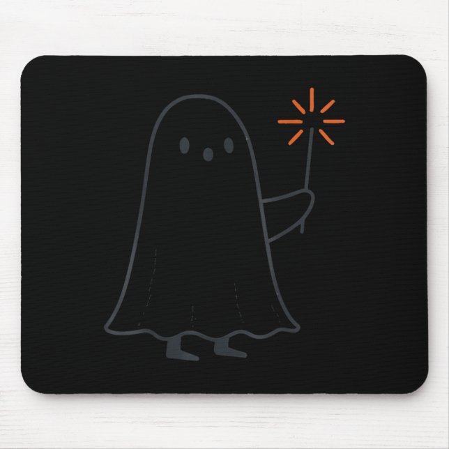 Gruseliger Geist mit Sparkler Halloween-Kostüm Mousepad (Vorne)