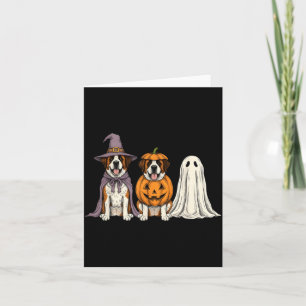 Gruseliger Geist Saint Bernard Kürbis Halloween Hu Karte