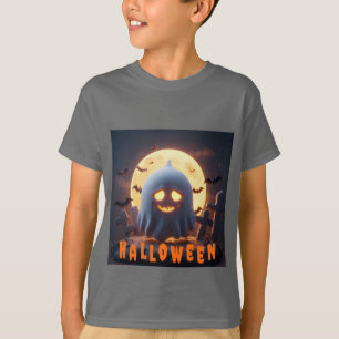 Gruseliger Geister-Cartoon mit Fledermäusen T-Shirt