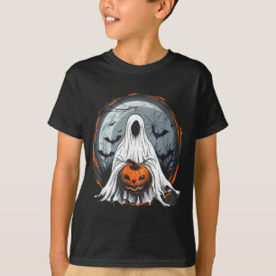 Gruseliger Geisterkostüm-Kürbis-Fledermäuse-Spinne T-Shirt