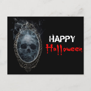 Gruseliger Geisterspiegel Halloween Postkarte