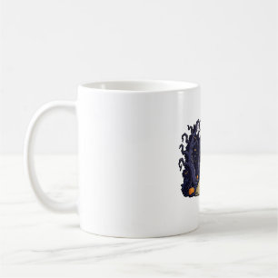 Gruseliger Geisterwaldpfad Mondlicht Kunst Kaffeetasse