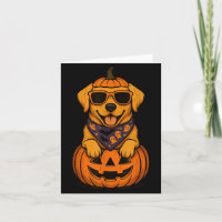 Gruseliger Gelber Labrador Retriever Kürbis Hallow