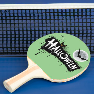 Gruseliger Gerichtssaal: Ping-Pong-Schläger mit Ha Tischtennis Schläger