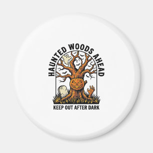 Gruseliger Gespensterbaum Vintage-Halloween-Warn-S Magnet