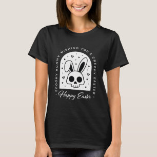 Gruseliger glücklicher Osterhase Totenkopf gothisc T-Shirt