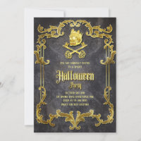 Gruseliger Goldener Vintage-Halloween-Party-Gotisc