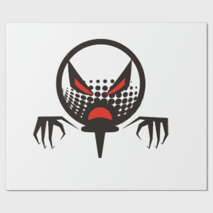 Gruseliger Golf Halloween-Gruppenfriedhof Geschenkpapier