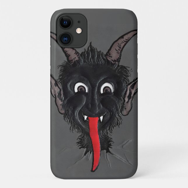 Gruseliger grauer Teufel Case-Mate iPhone Hülle (Rückseite)