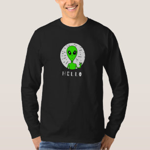 Gruseliger grüner Außerirdischer T-Shirt