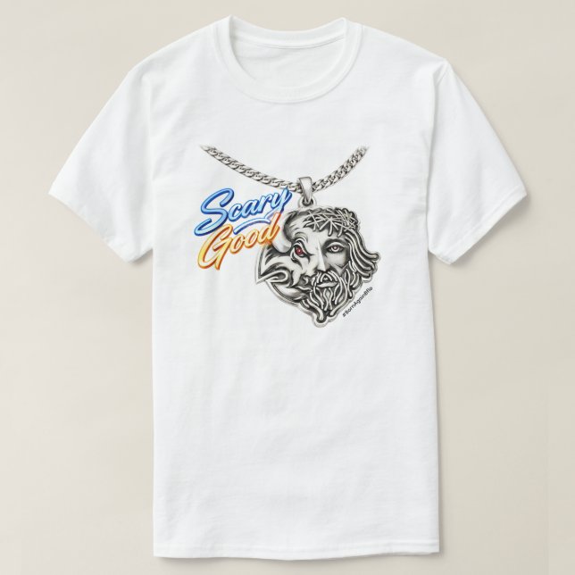 Gruseliger guter JC-Teil T-Shirt (Design vorne)