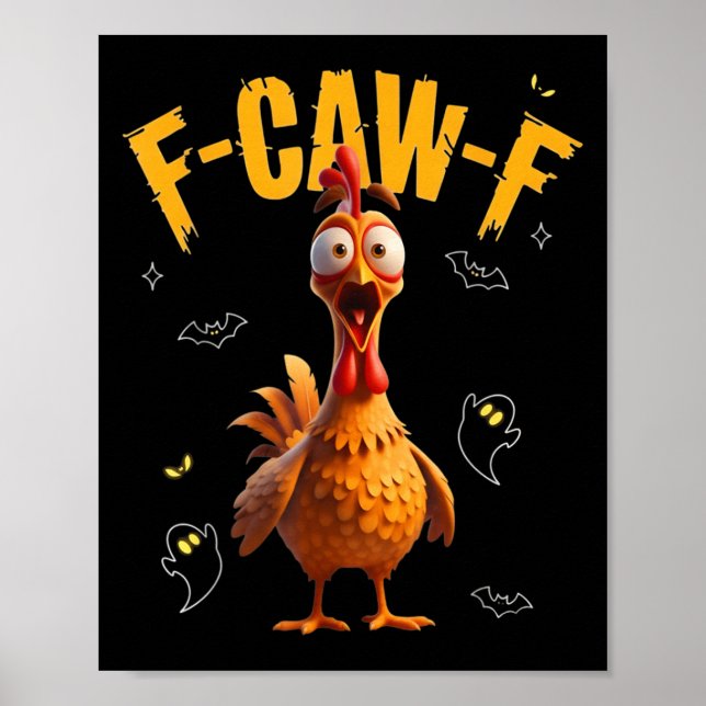 Gruseliger Hahn F-caw-f Geist  Poster (Vorne)