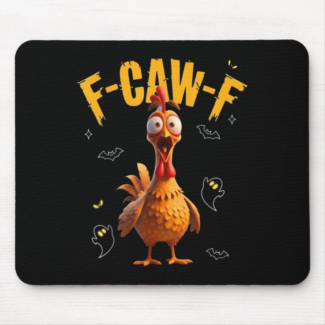 Gruseliger Hahn F-kräh-f Geist  Mousepad (Vorne)