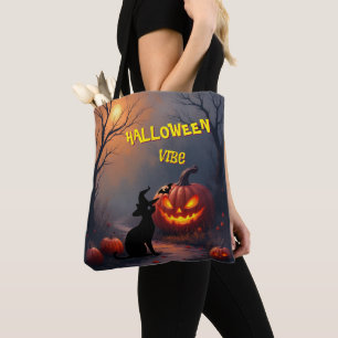 Gruseliger Halloween anpassbarer Katzen- und Kürbi