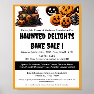 Gruseliger Halloween-Backverkaufs-Fundraiser Poster