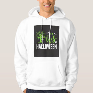 Gruseliger Halloween-Baum-Fledermäuse-Vektordesign Hoodie