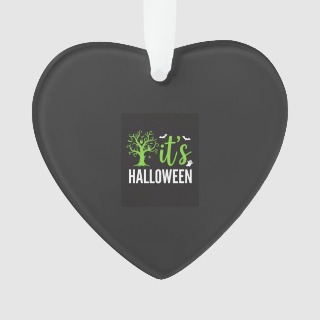 Gruseliger Halloween-Baum-Fledermäuse-Vektordesign Ornament (Vorderseite)