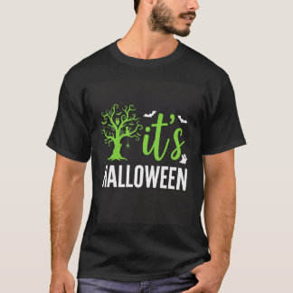 Gruseliger Halloween-Baum-Fledermäuse-Vektordesign T-Shirt