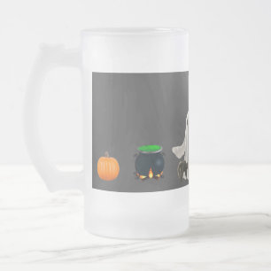 Gruseliger Halloween-Becher Mattglas Bierglas