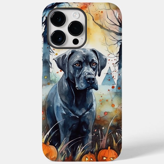 Gruseliger Halloween Cane Corso mit Kürbissen Case-Mate iPhone Hülle (Rückseite)